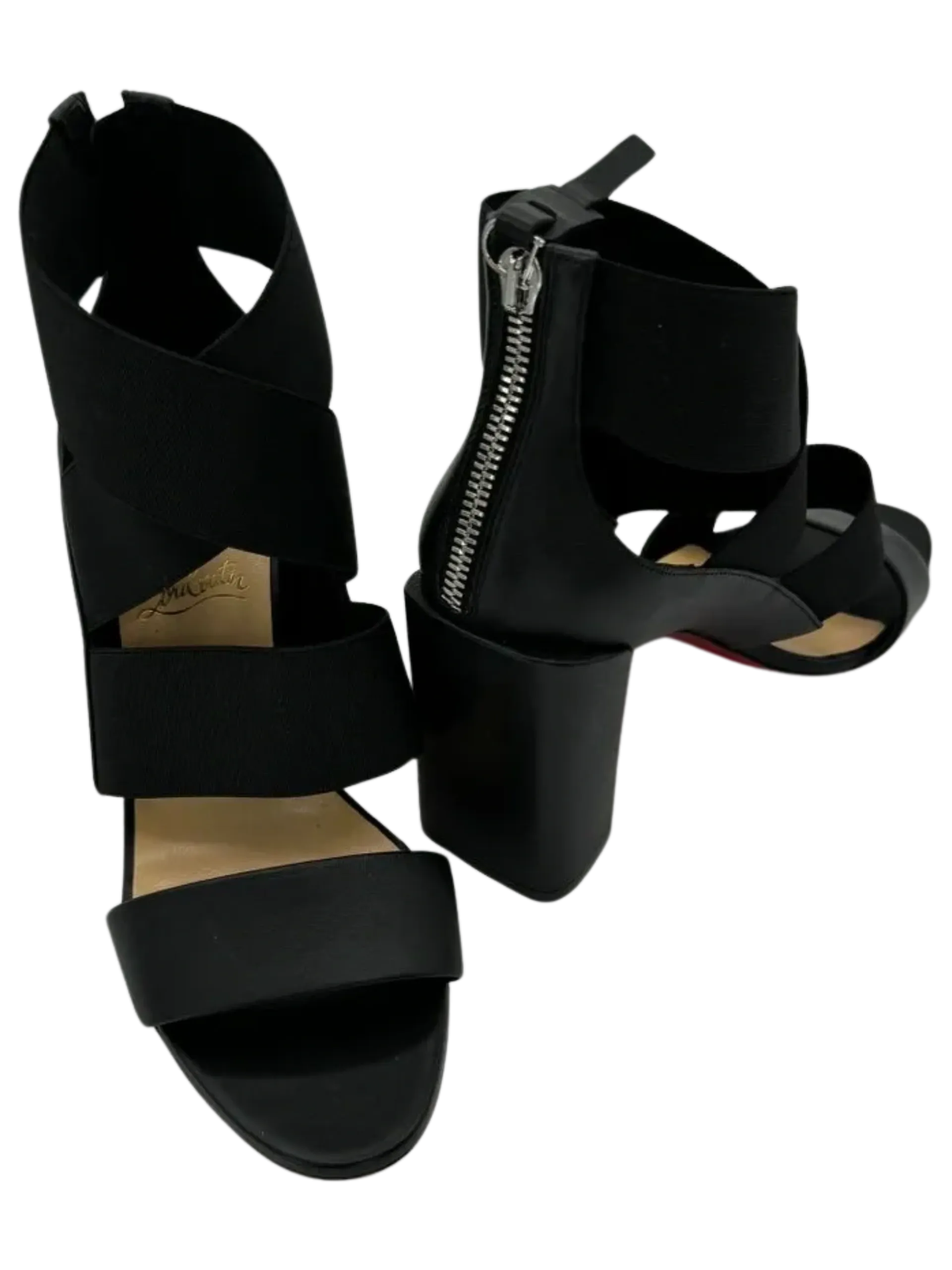 *NEW* Christian Louboutin Patrouille Leather Sandals 85