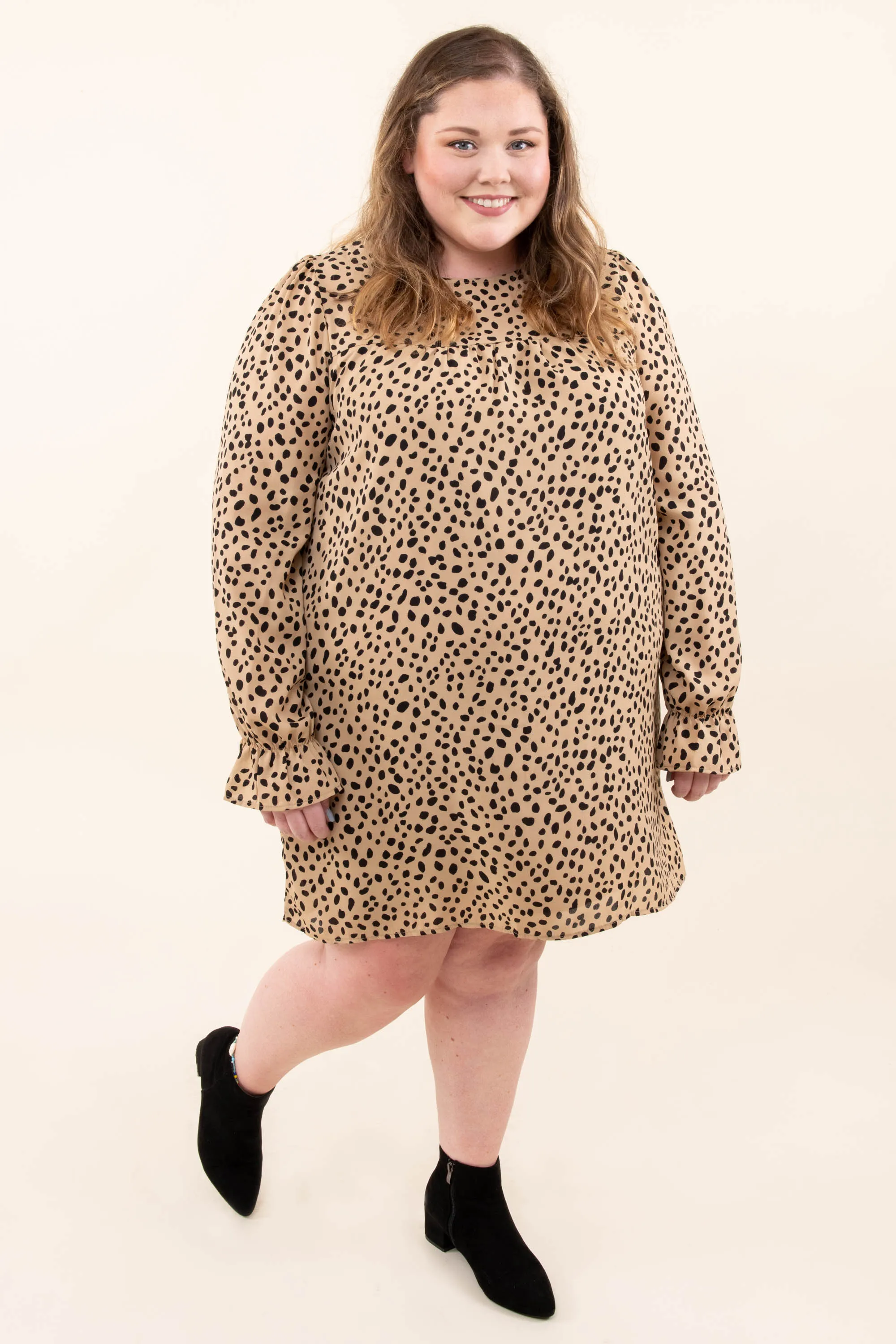 On The Wild Side Dress, Taupe