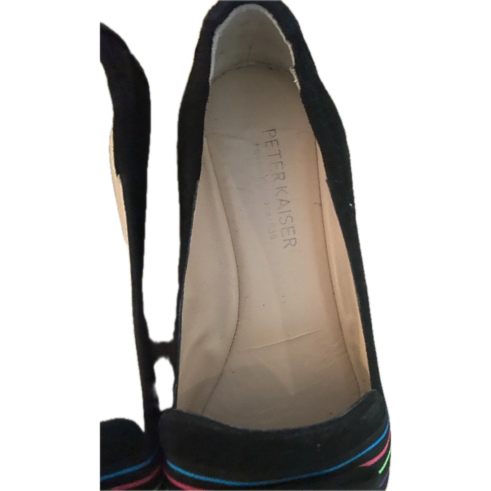 Peter Kaiser Black Suede Flats Size 4 (UK)