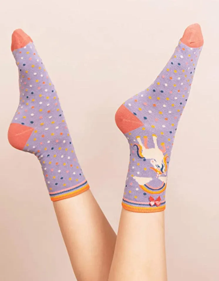 Powder Unicorn Ankle Socks