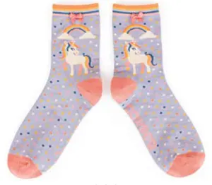 Powder Unicorn Ankle Socks