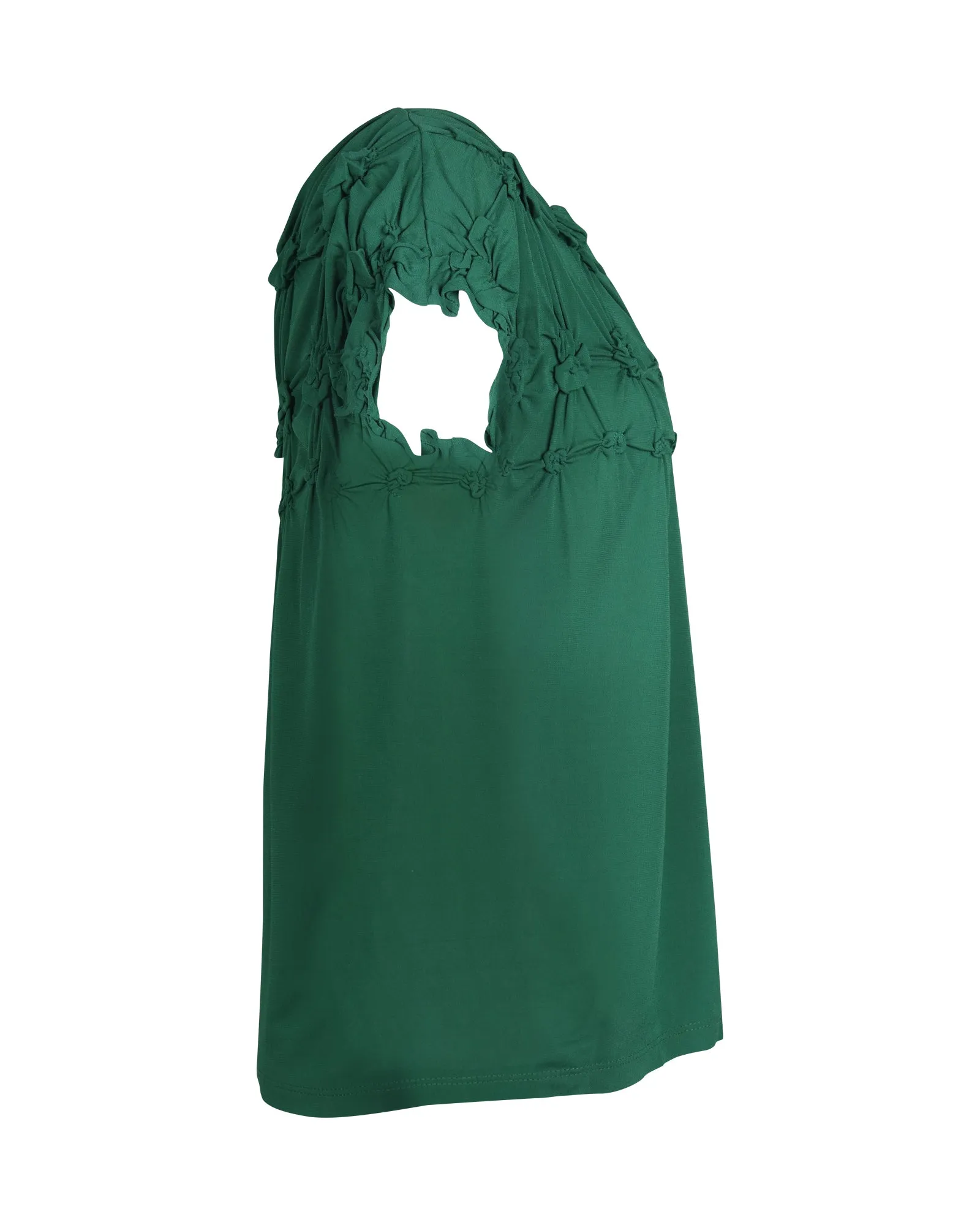 Prada Knot Detail Top in Green Viscose