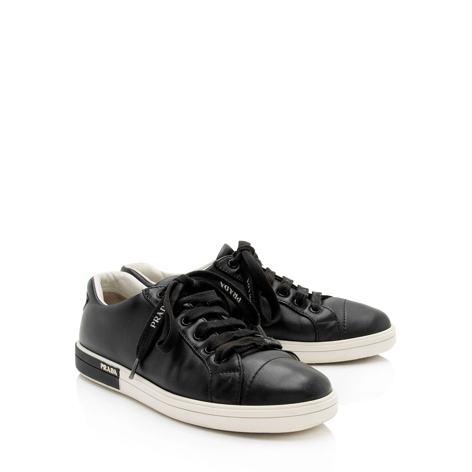 Prada Leather Macro Sneakers