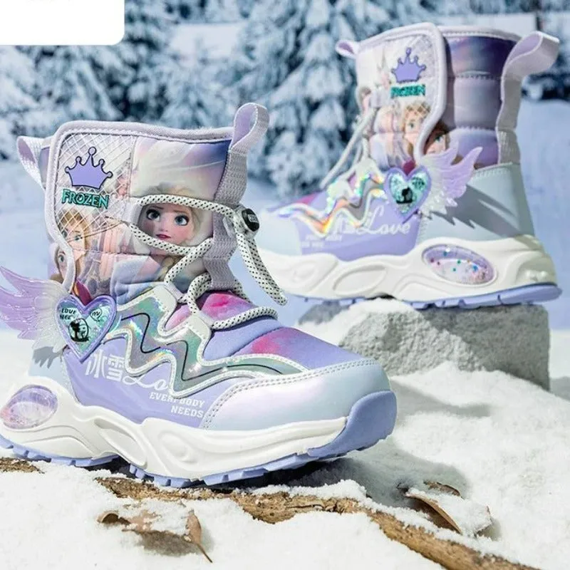 Printed Princess Frozen Snow Boots