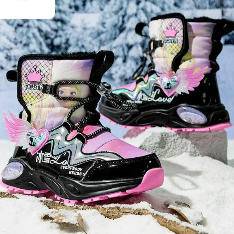 Printed Princess Frozen Snow Boots