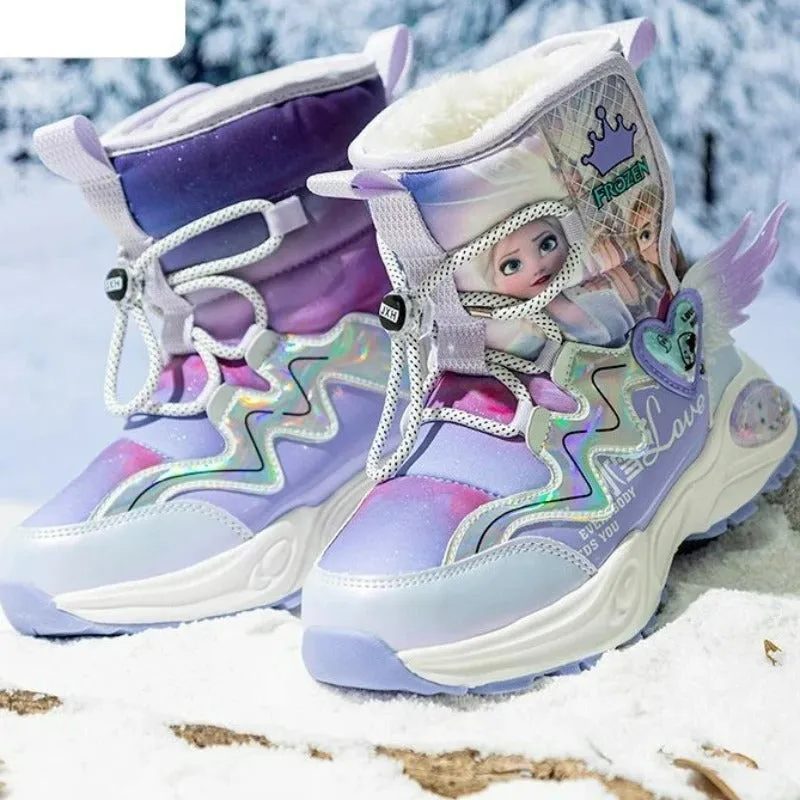 Printed Princess Frozen Snow Boots