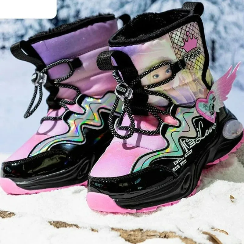 Printed Princess Frozen Snow Boots