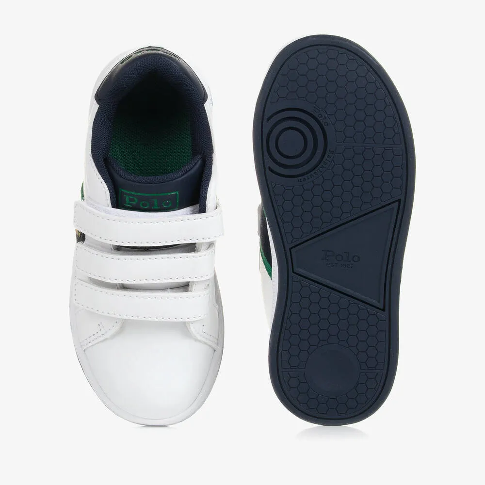Ralph Lauren Boy's White Polo Bear Trainers
