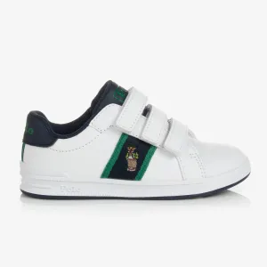 Ralph Lauren Boy's White Polo Bear Trainers