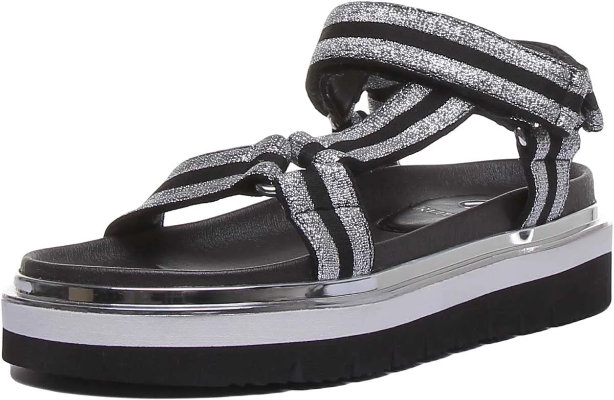 Replay Hyndem Women Sandals In Black Silver