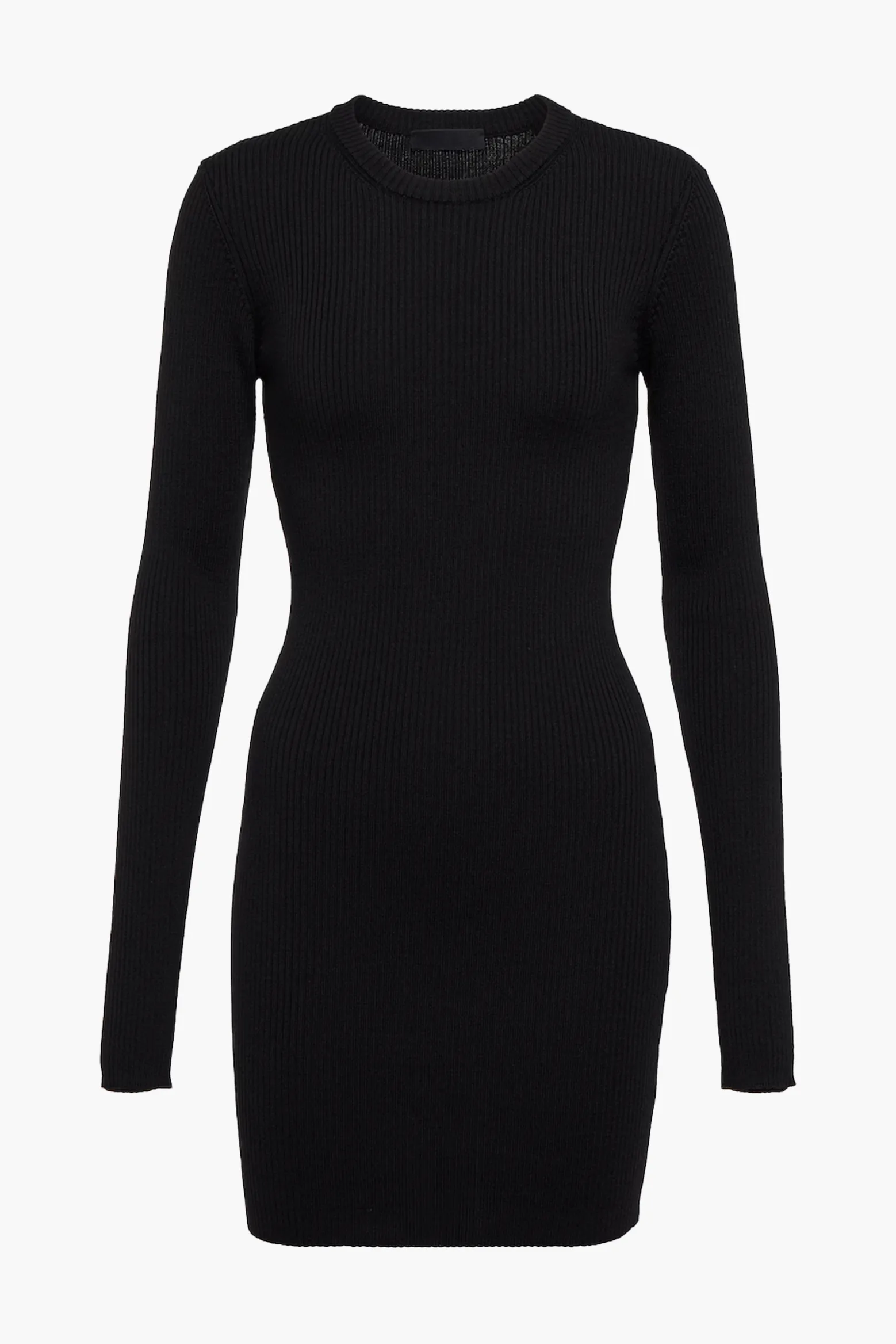 RIBBED LONG SLEEVE DRESS MINI