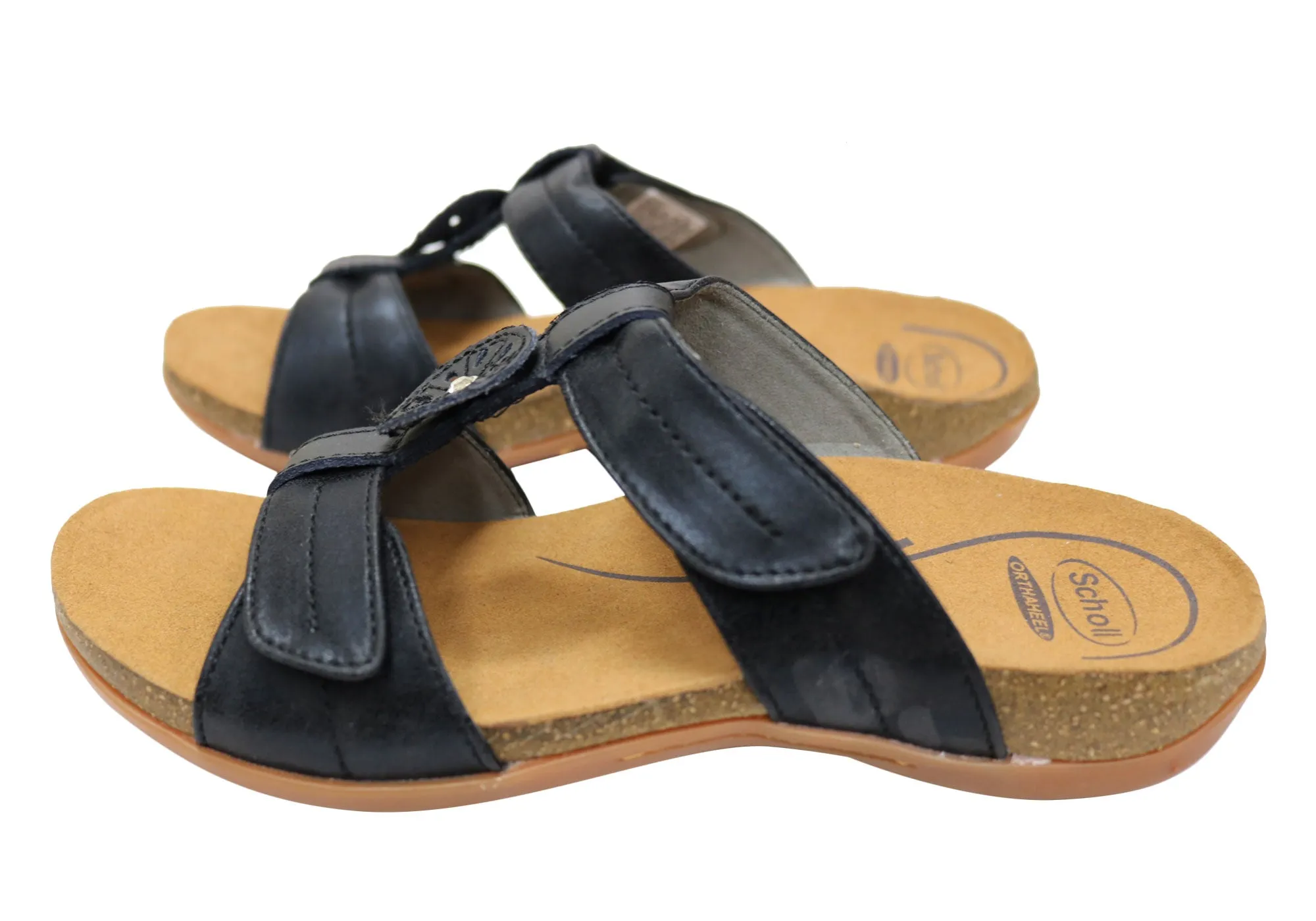 Scholl Orthaheel Alison Womens Comfortable Slides Sandals