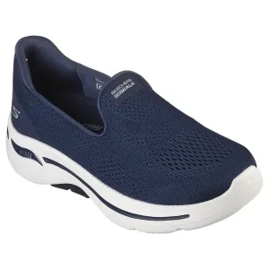 Skechers Ladies ARCH-FIT Navy Slip-On Trainer 124483/NVY