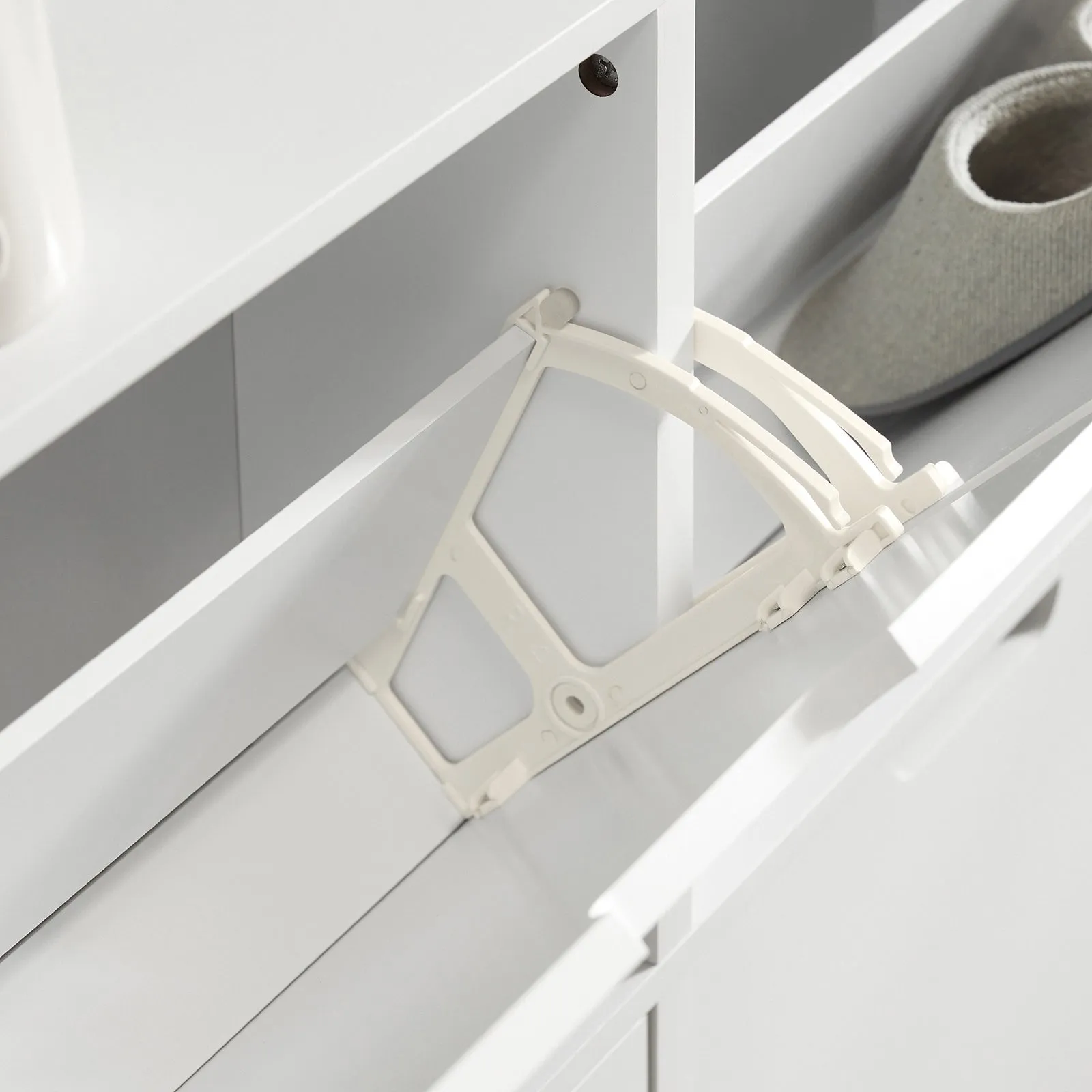 SoBuy FSR100-W, 4 Drawers Shoe Cabinet Shoe Rack Shoe Storage Cupboard Organizer Unit