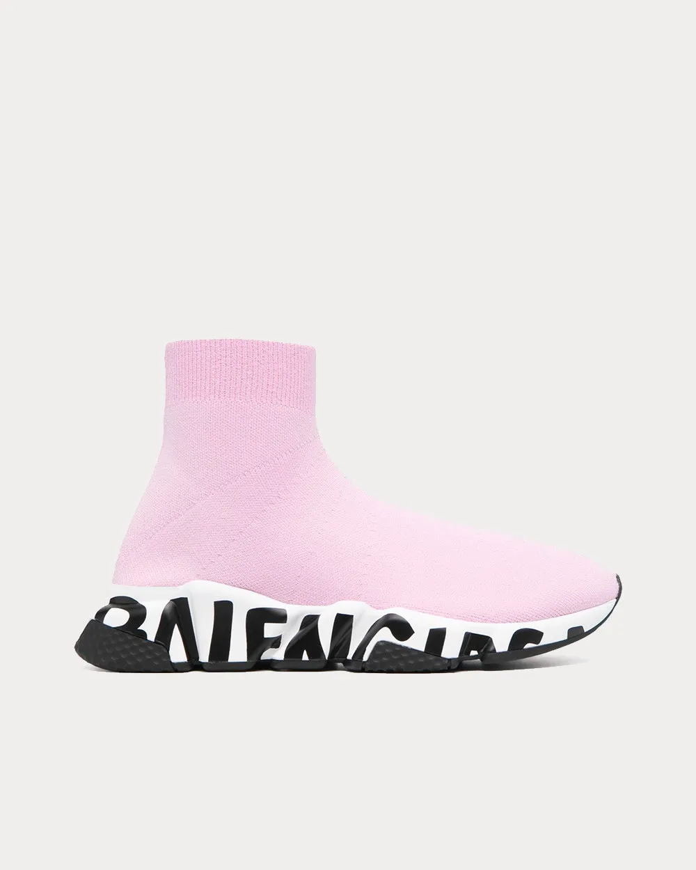 Speed Graffiti Sock Pink High Top Sneakers