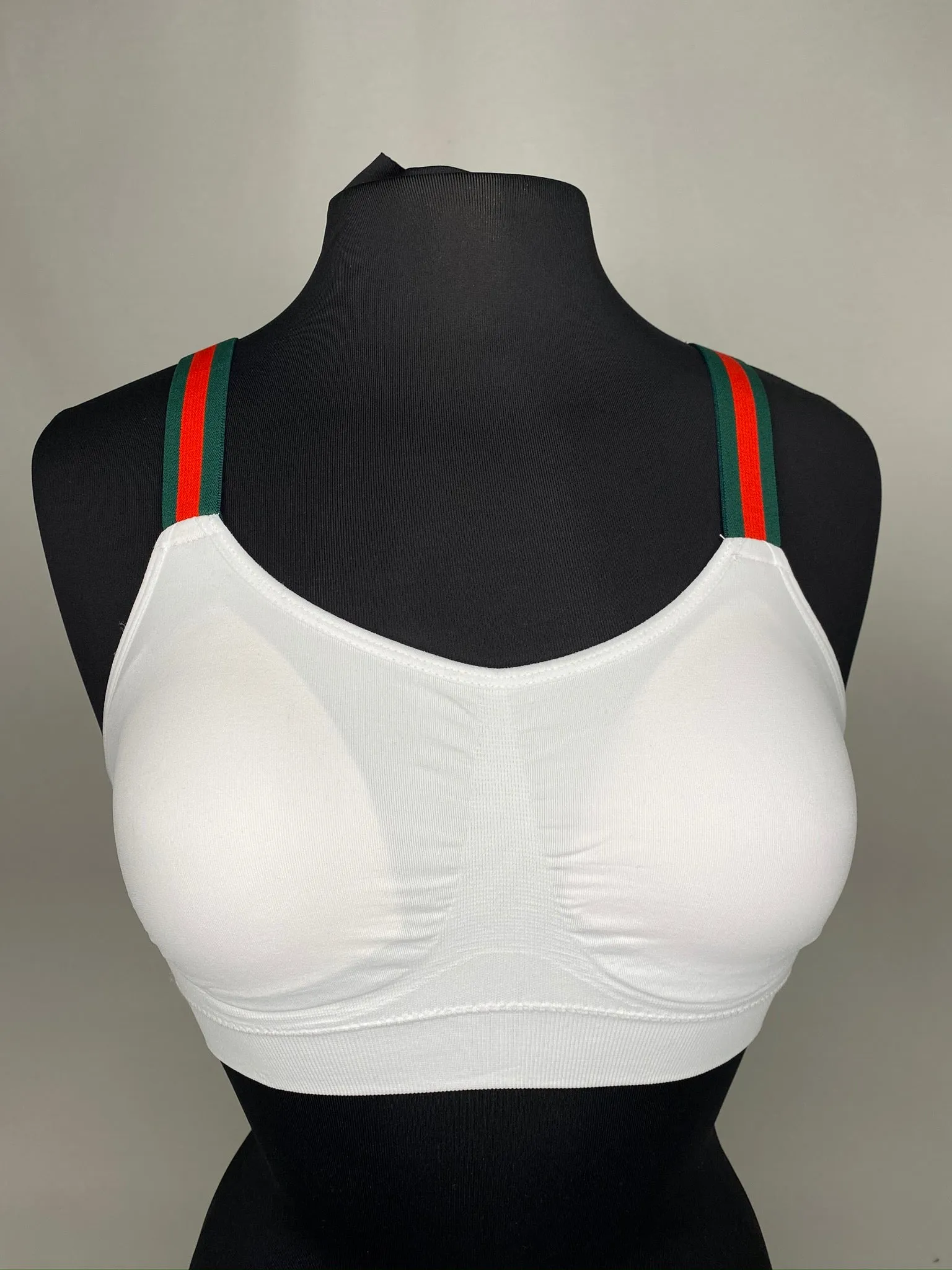 Striped Strap Elastic Band Bras