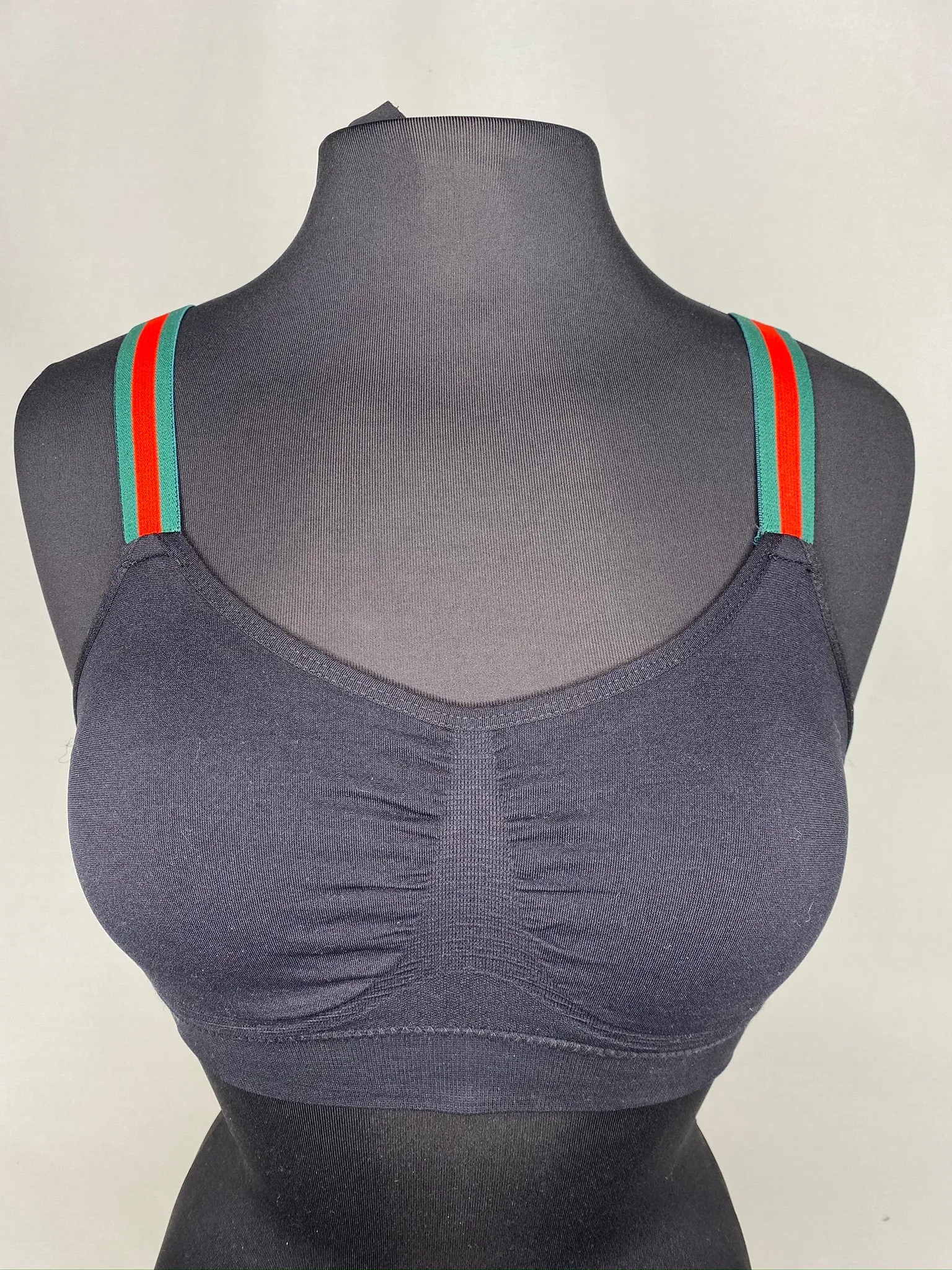Striped Strap Elastic Band Bras