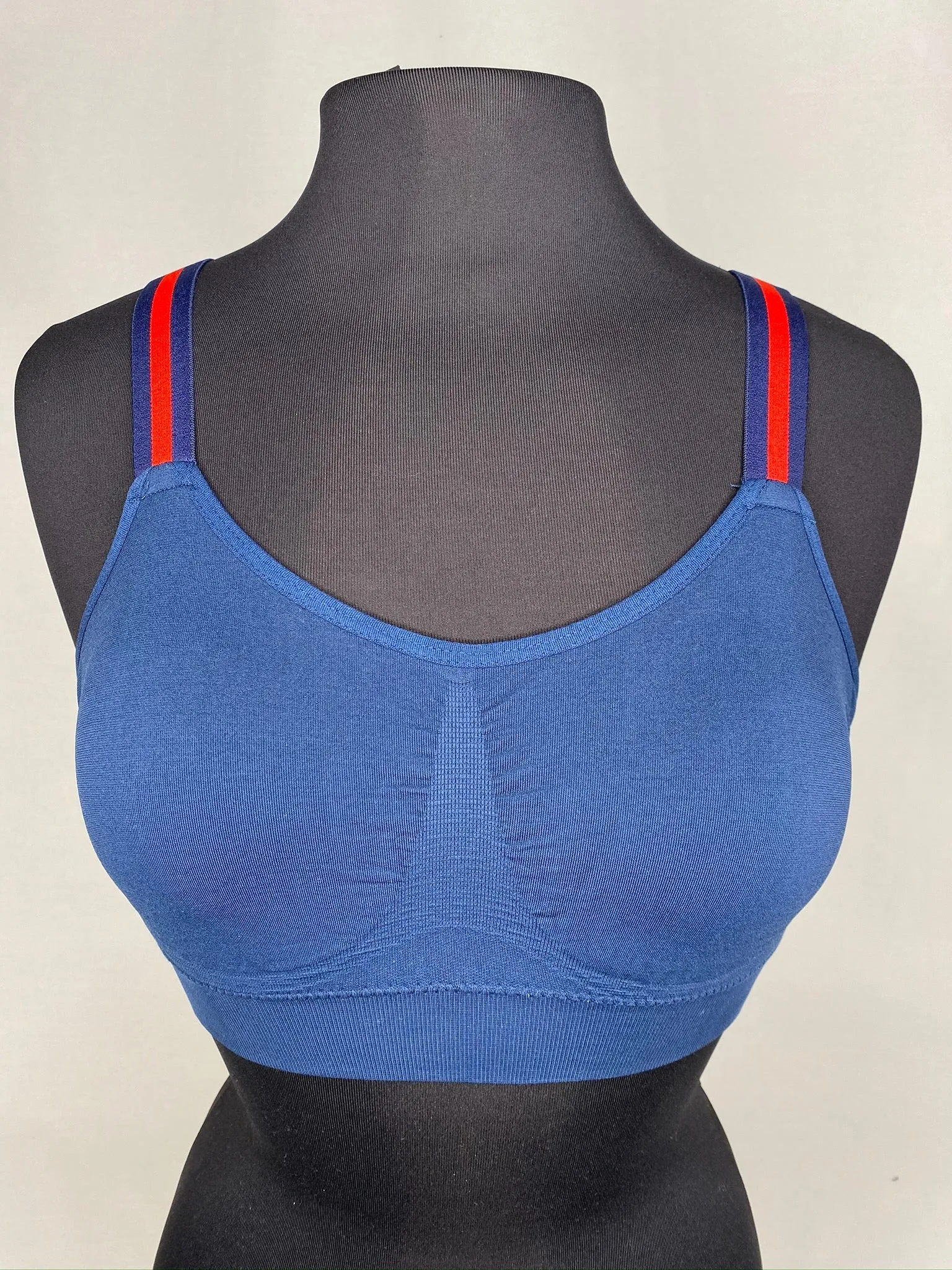 Striped Strap Elastic Band Bras
