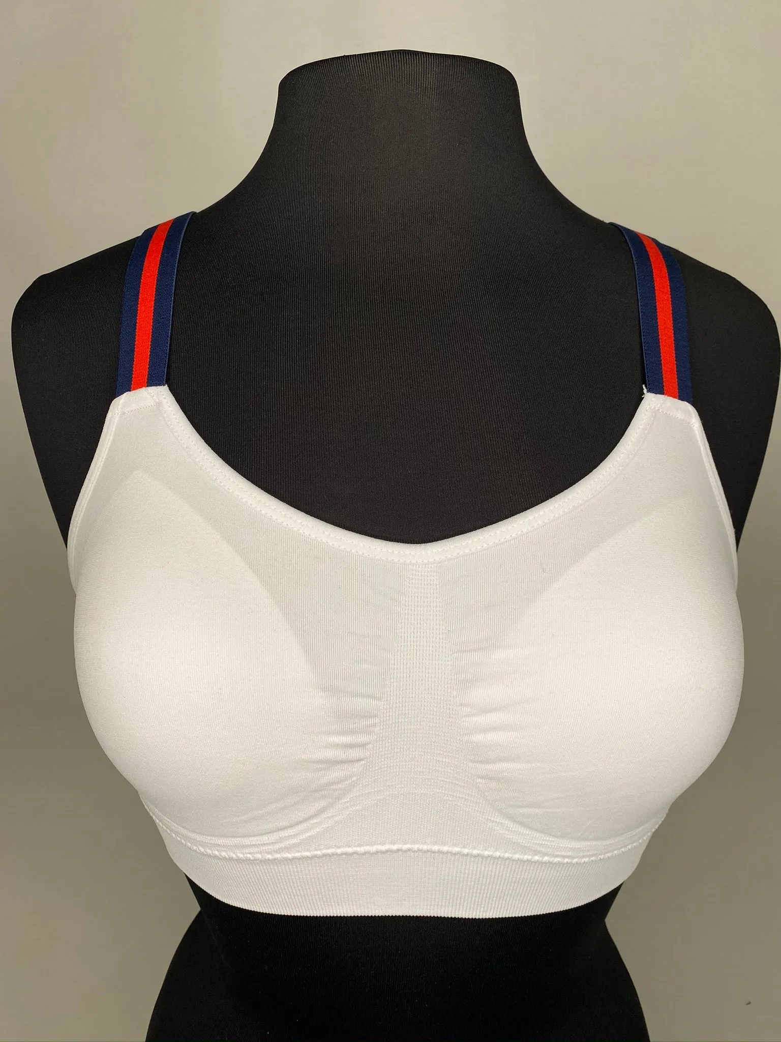 Striped Strap Elastic Band Bras
