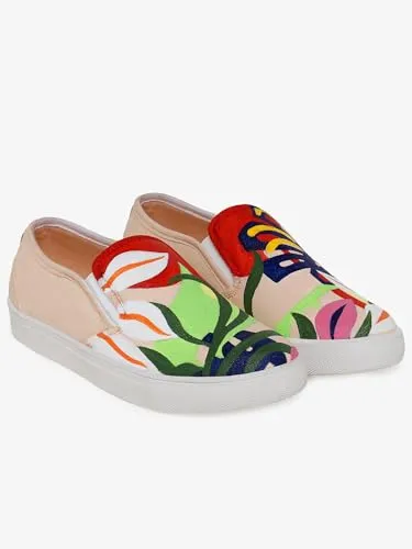 THE QUIRKY NAARI Abstract Slipons with Eye-Catching Design | Multicolor | 7 UK