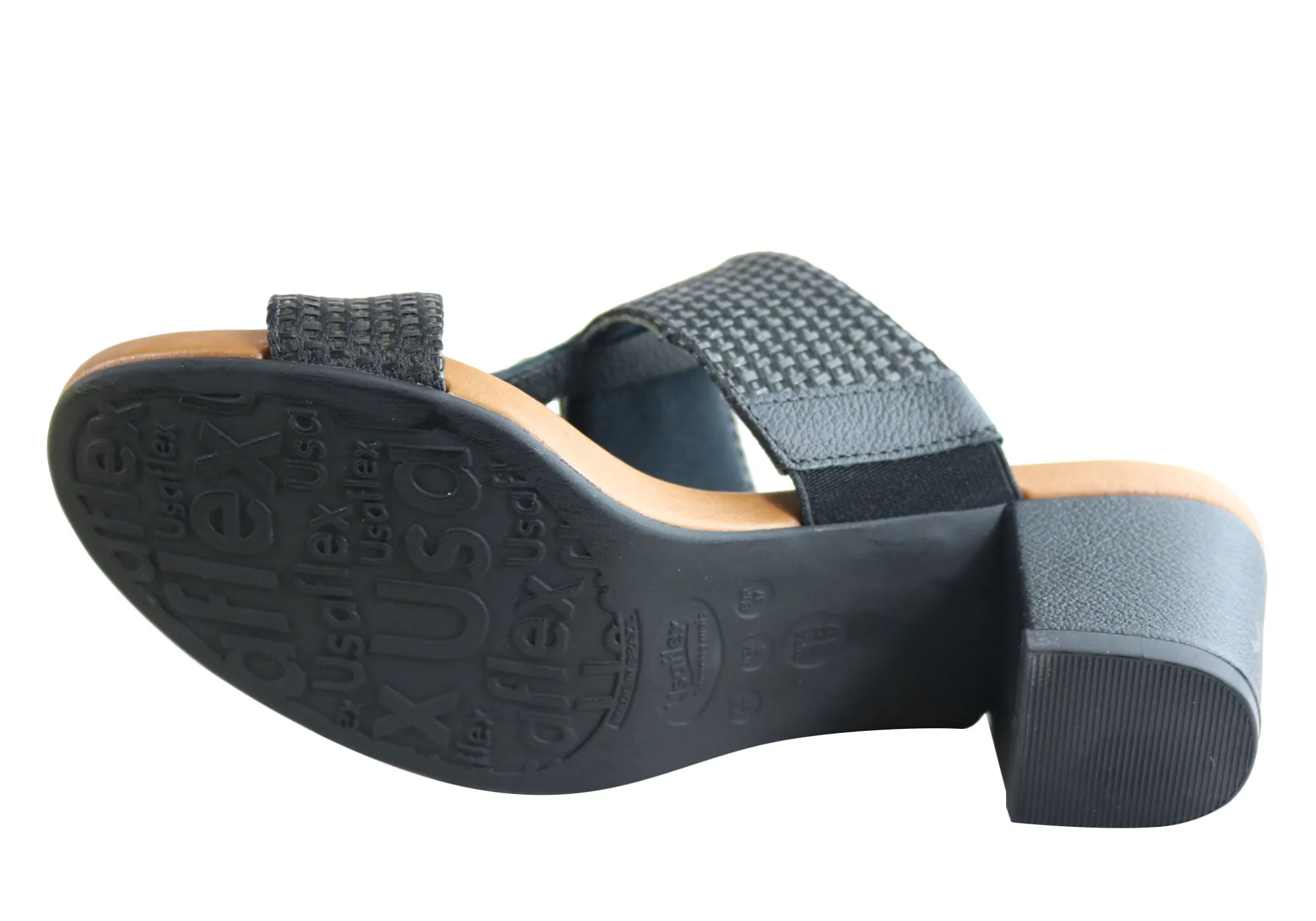Usaflex Kandel Womens Brazilian Comfortable Cushioned Mid Heel Sandals