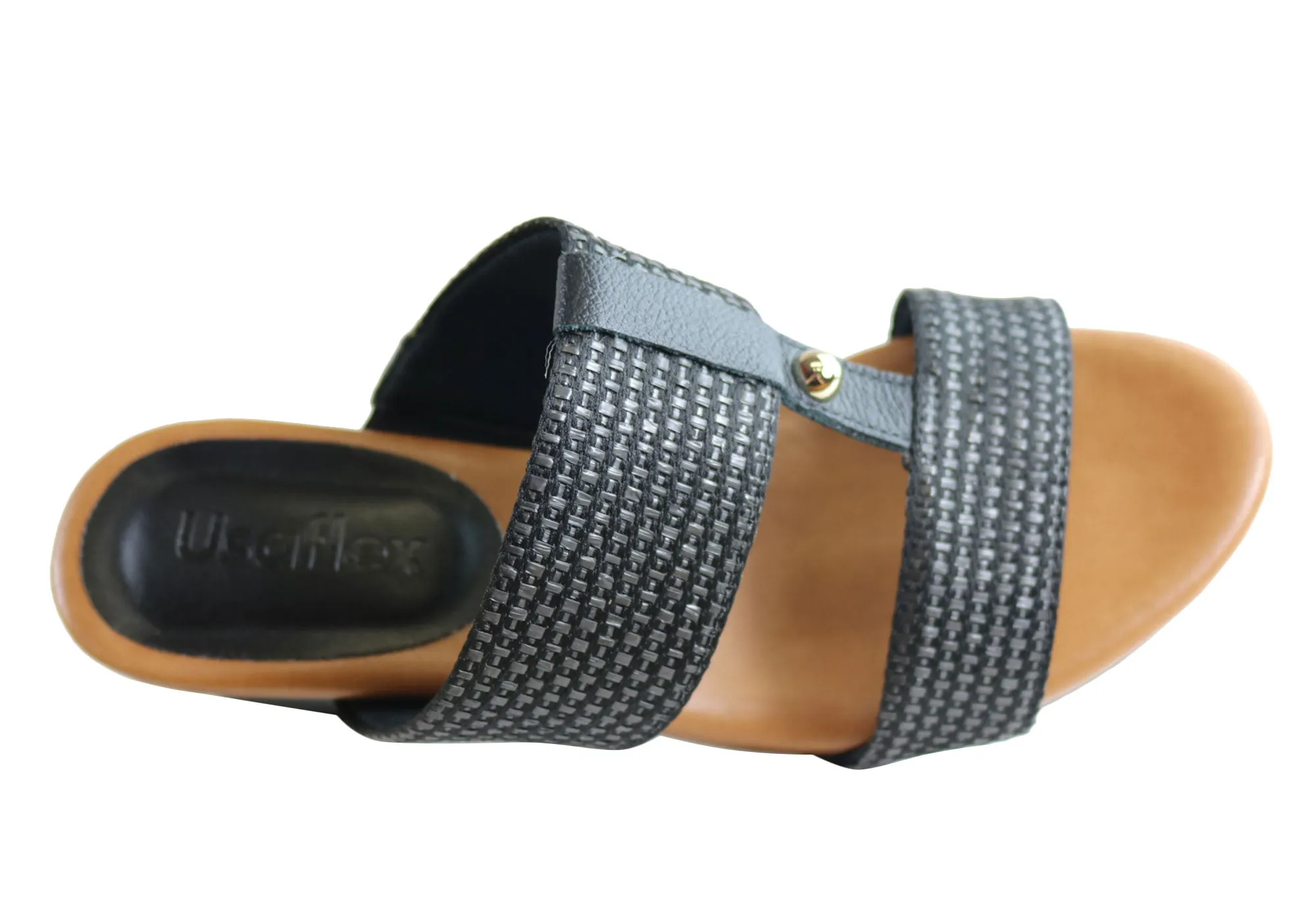 Usaflex Kandel Womens Brazilian Comfortable Cushioned Mid Heel Sandals