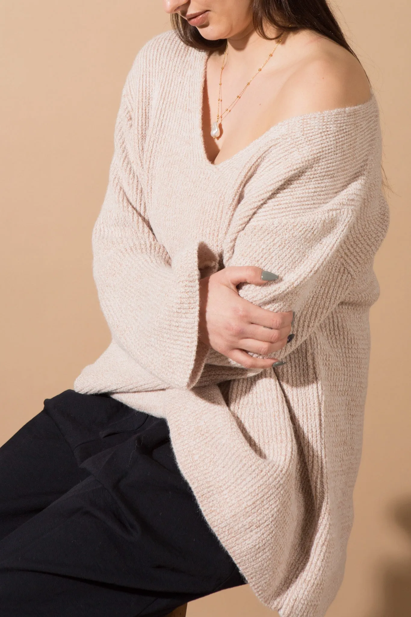 V-Neck Flare Jumper