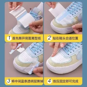 Waterproof Toe Covers for Shoes – Transparent PU Anti-Dirt Rain Stickers